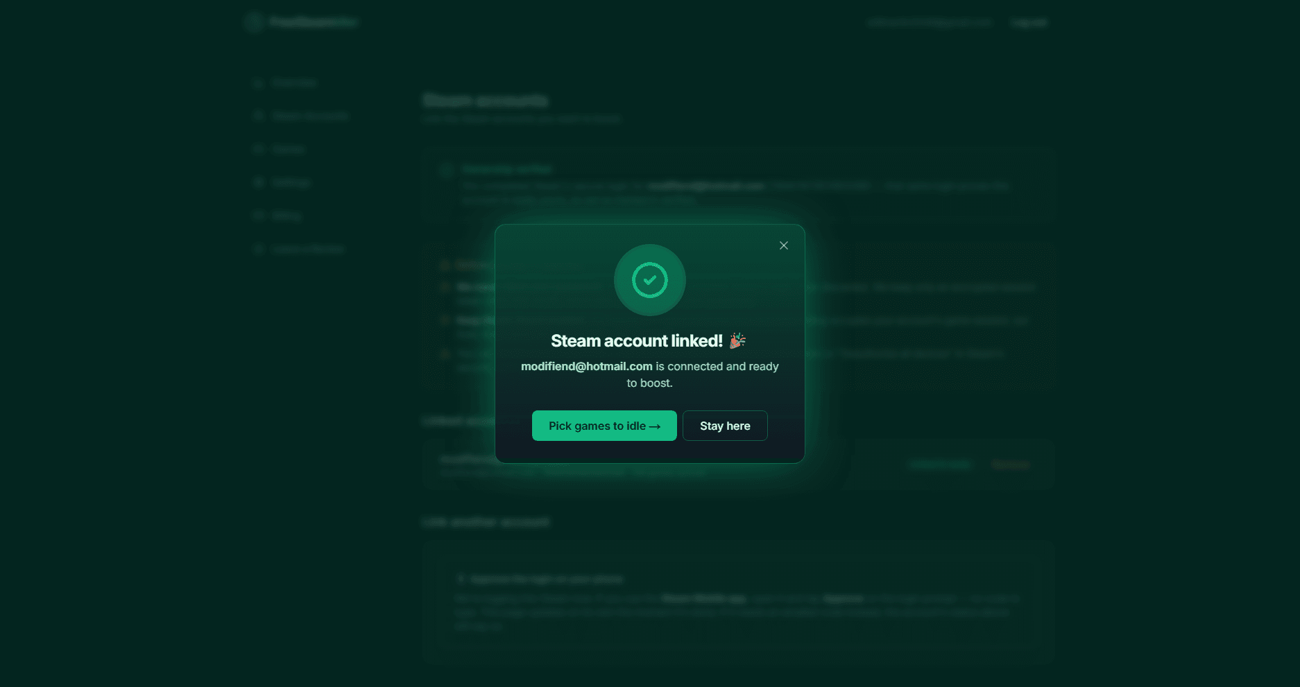 Add Steam account flow with Steam Guard